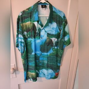 Lazy Oaf Unisex Bowling Shirt Hold Your Horses